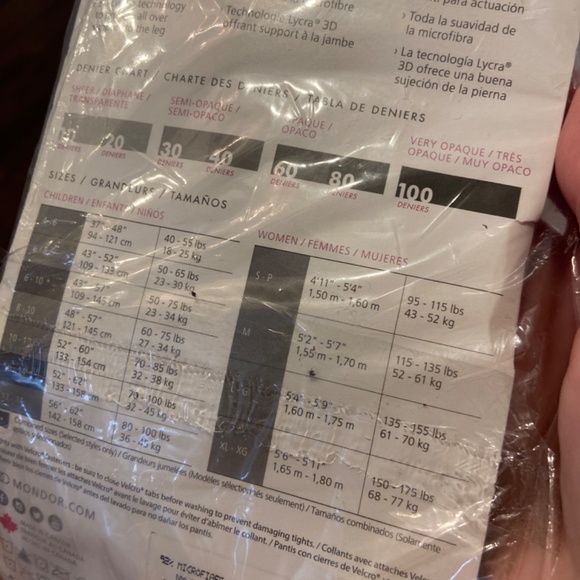 New MONDOR DANCE PERFORMANCE TIGHTS BLACK SHAPEWEAR NYLONS PANTYHOSE S - Picture 7 of 8